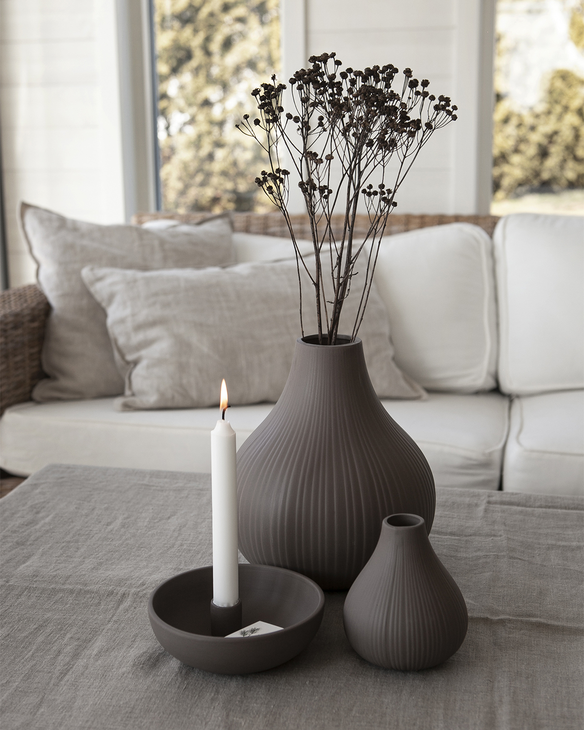 Storefactory Kerzenhalter Lidatorp Small Brown