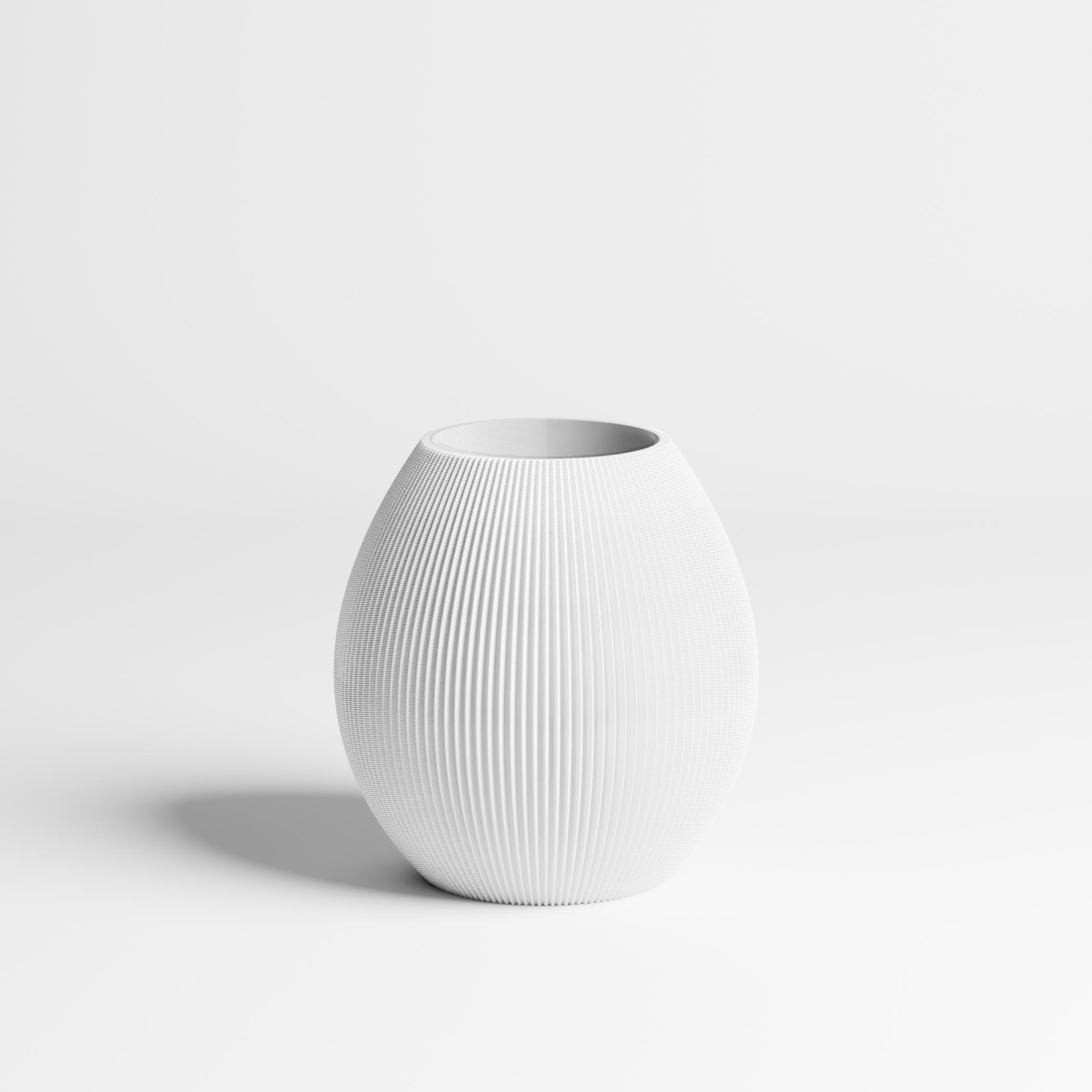 DENNISMAASS Vase Rund L Weiss