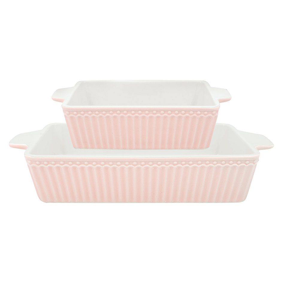Greengate Auflaufformen 2er Set Alice Pale Pink Small