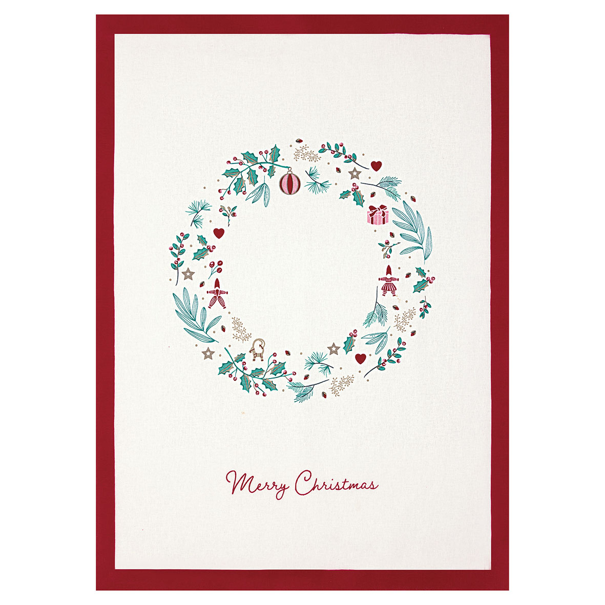 Greengate Geschirrtuch Christmas Didina White