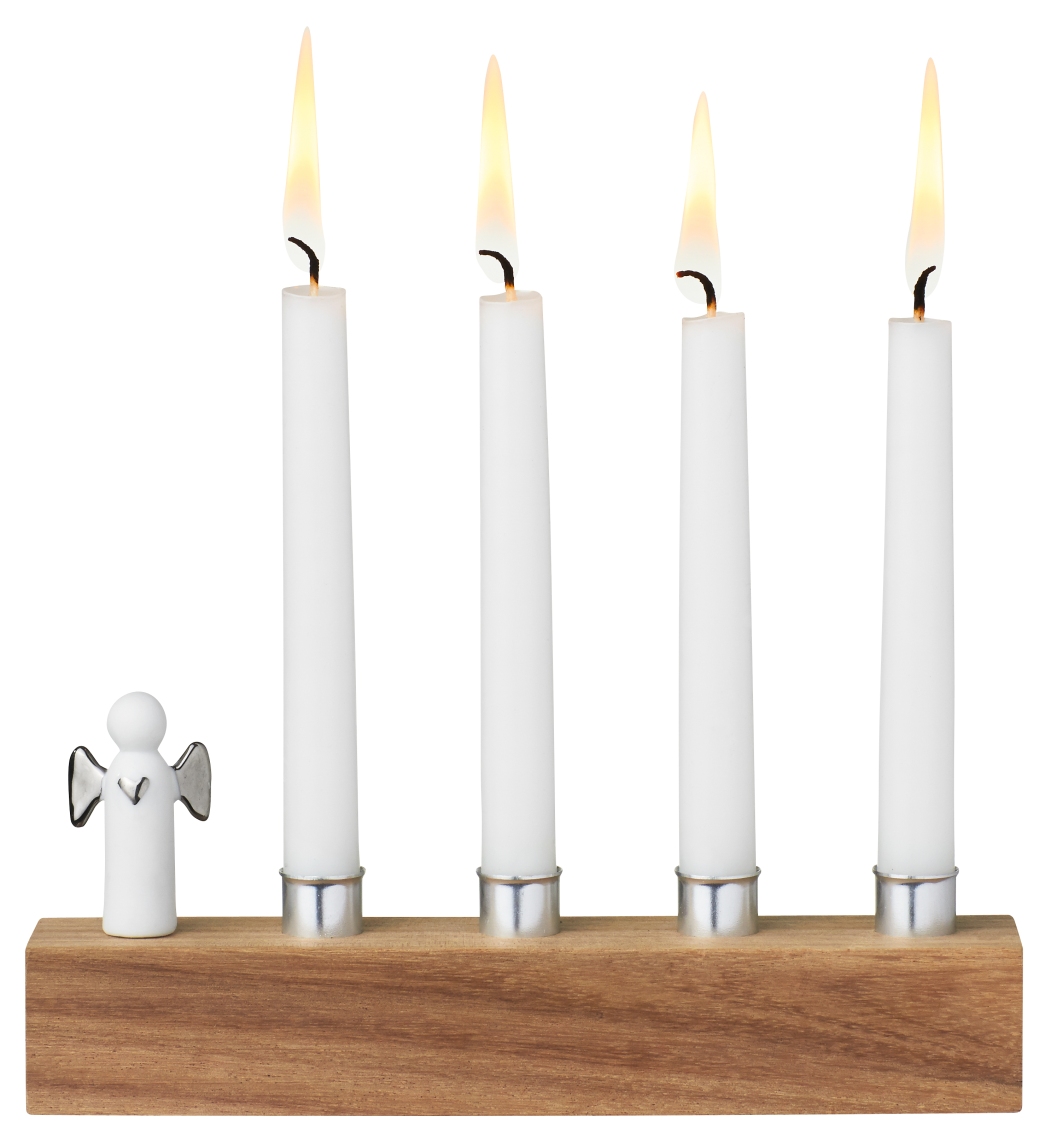 räder Winterzeit Kerzenhalter Adventsengel Silber m. Sternen