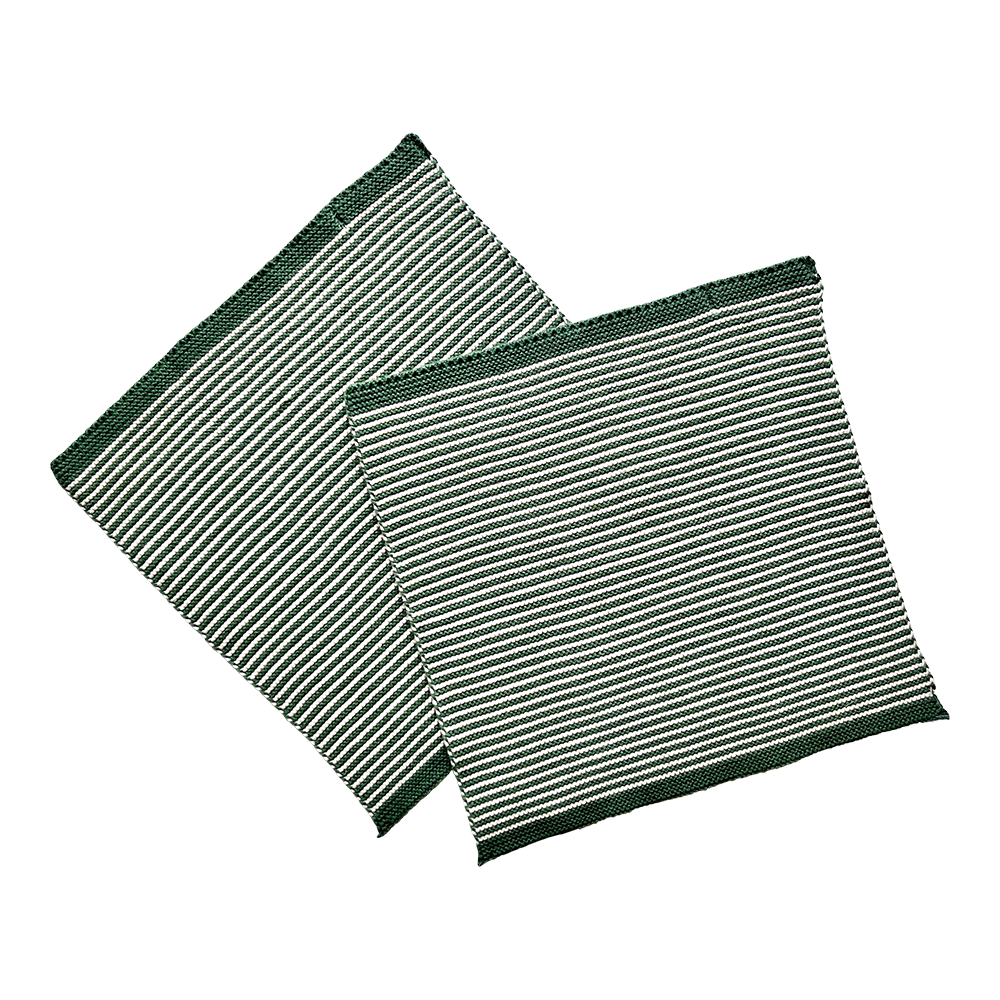 Solwang Wischtuch Meeresgrün Streifen BIO 2er Set