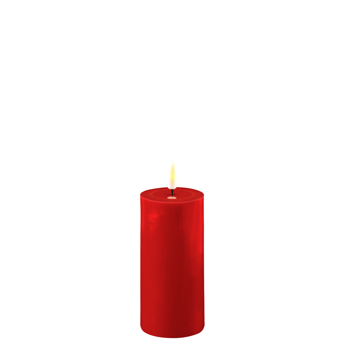 DELUXE HOMEART LED-Stumpenkerze "Real Flame" Rot 5 x 10 cm DELUXE HOMEART LED-Stumpenkerze "Real Flame" Rot 5 x 10 cm
