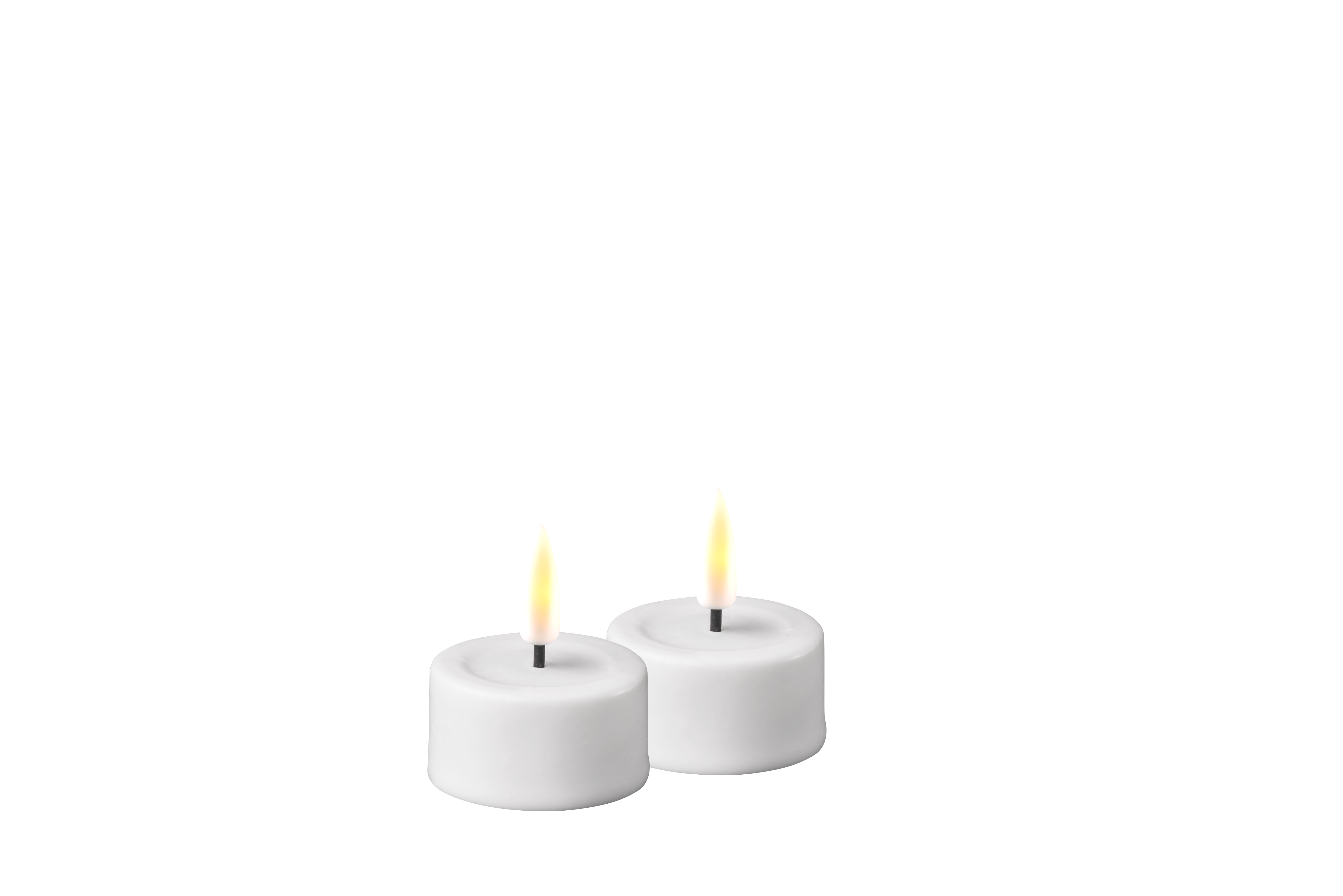 DELUXE HOMEART LED-Teelicht Weiss Ø 4 cm 2er Set