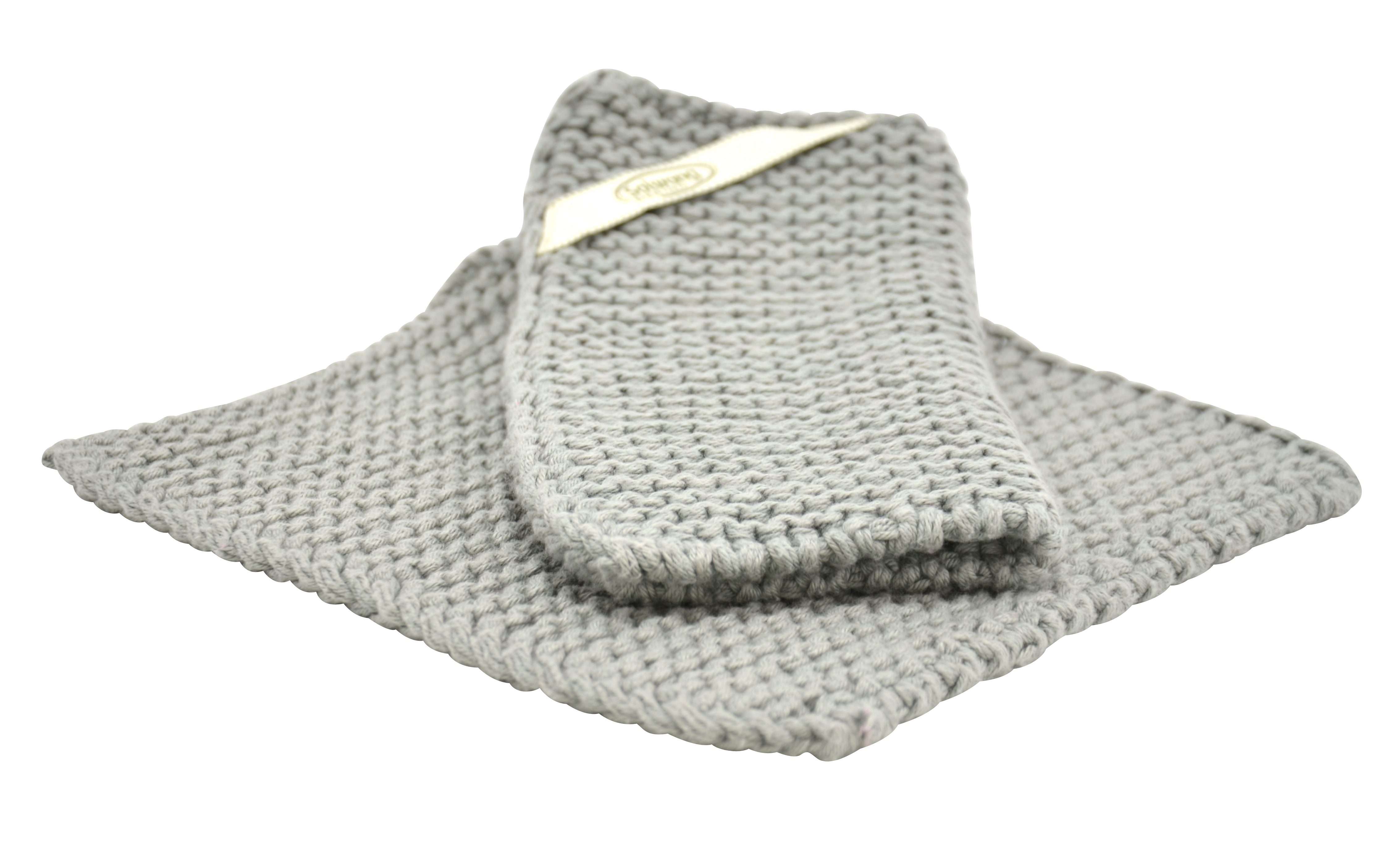 Solwang Topflappen Stahlgrau BIO 2er Set