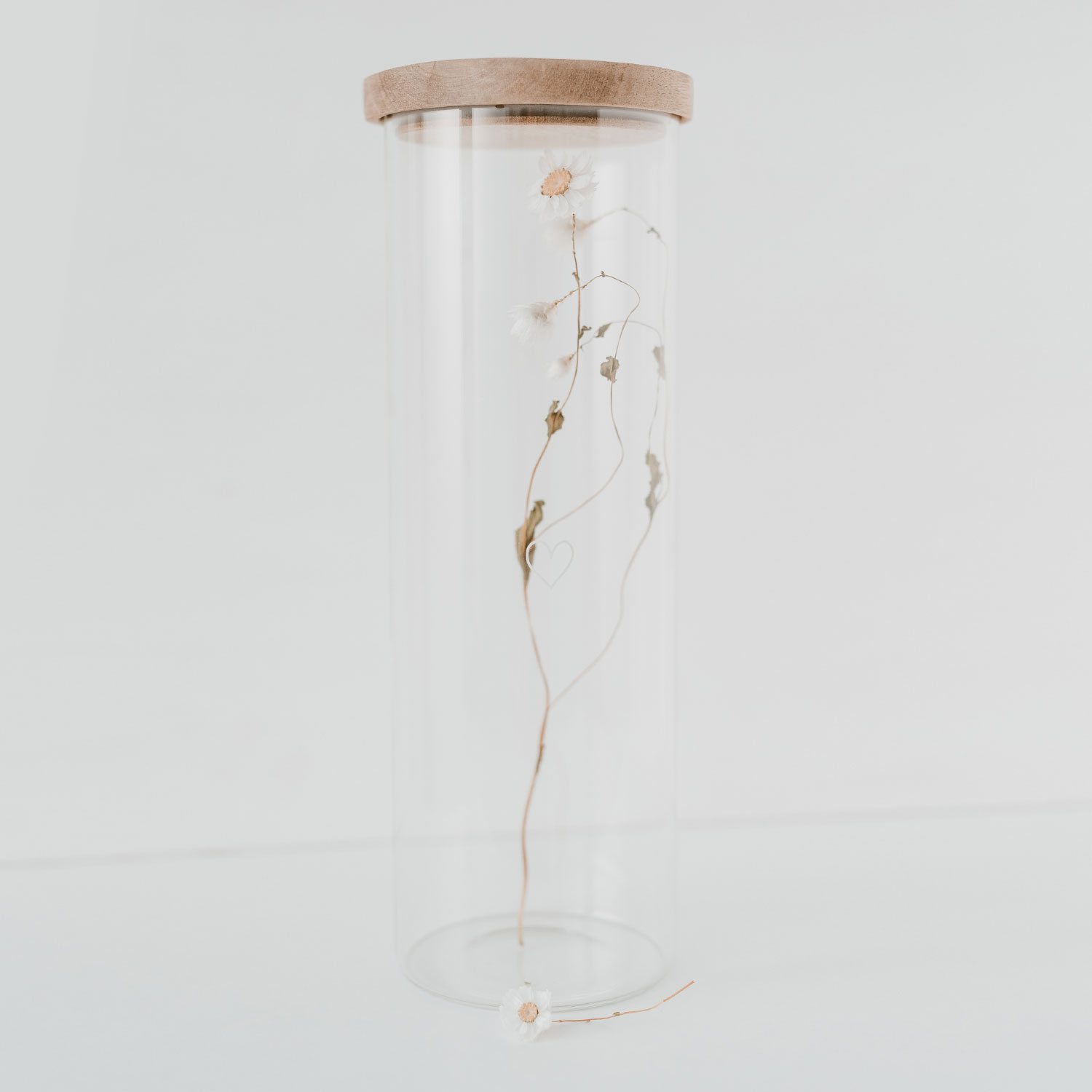 Eulenschnitt Vorratsglas Herz 30 cm