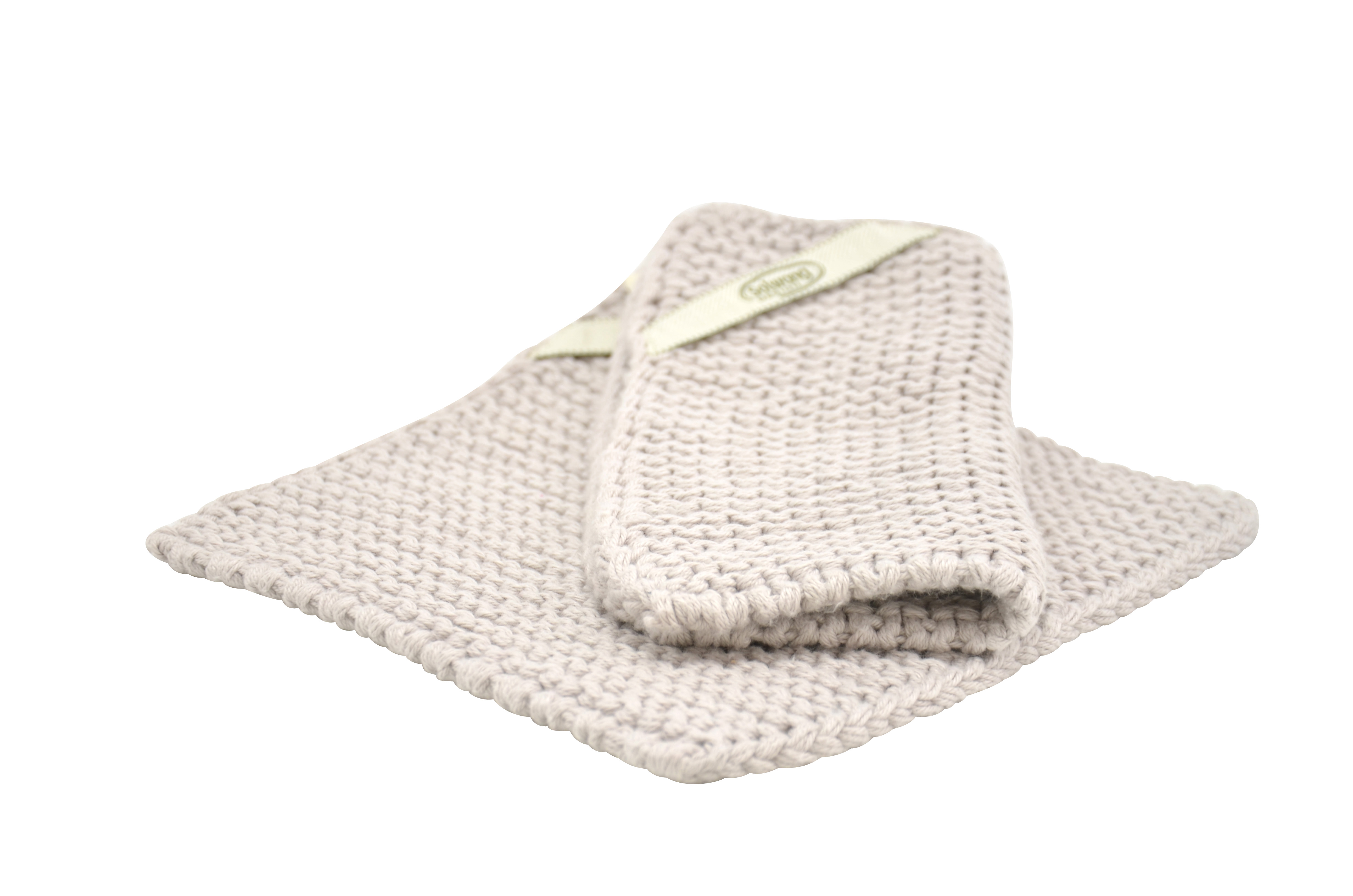 Solwang Topflappen Warmes Hellgrau BIO 2er Set