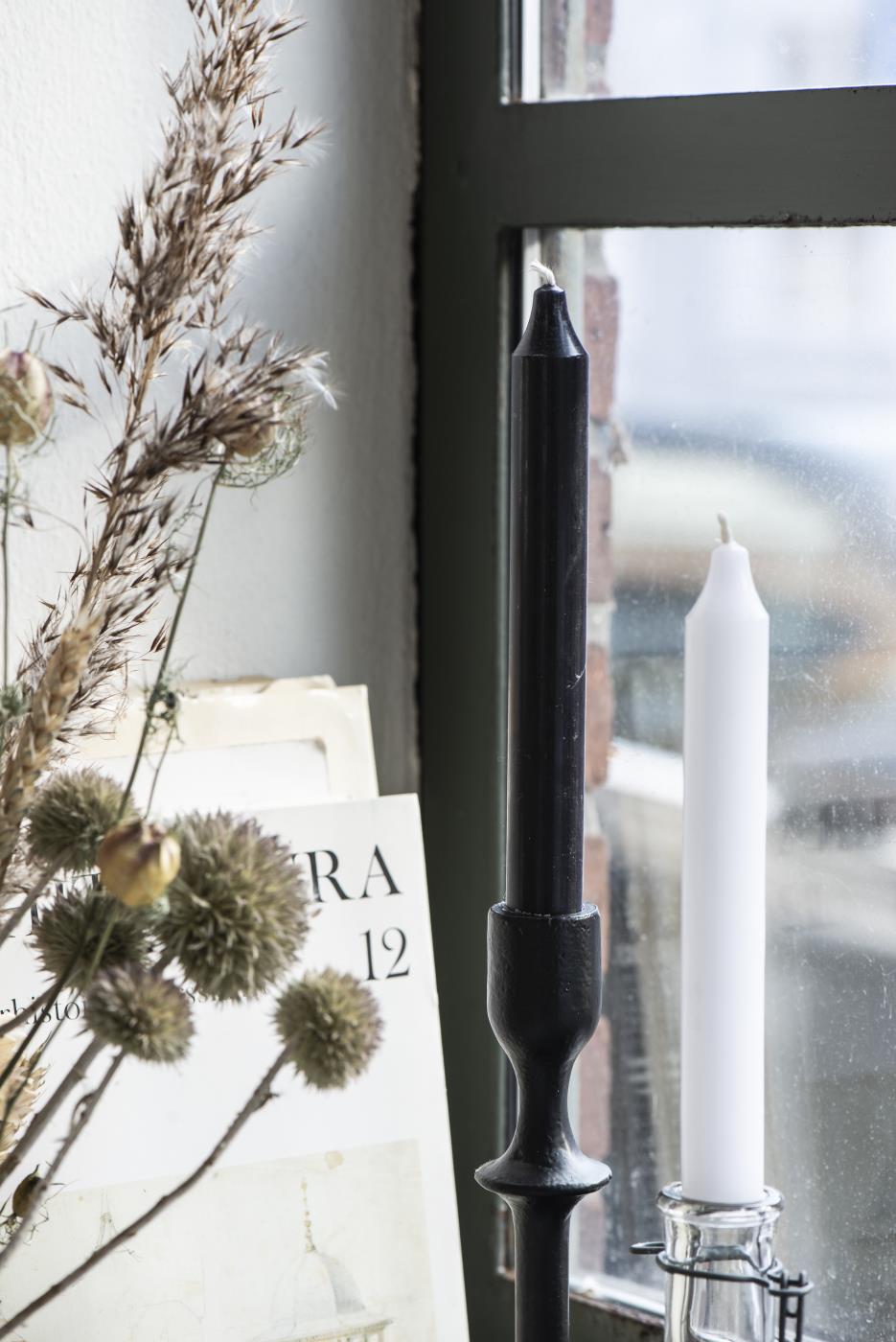 Ib Laursen Rustikale Stabkerze Schwarz