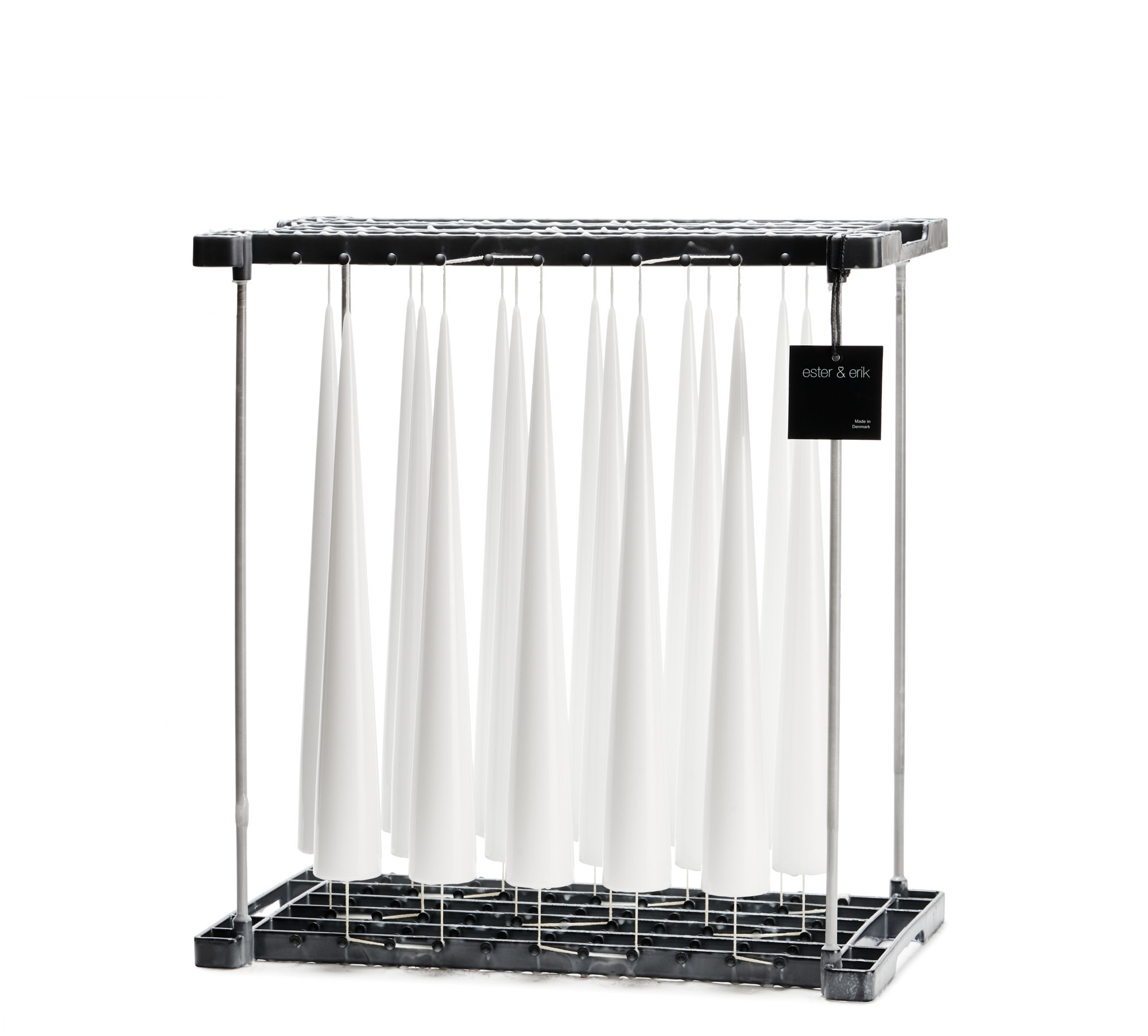 ester & erik Kegelkerze Cone Candles White 37cm