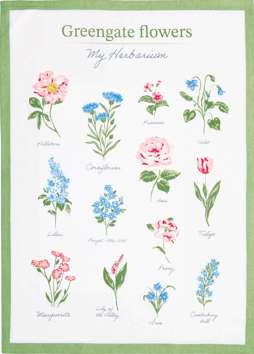 Greengate Geschirrtuch Agnes White