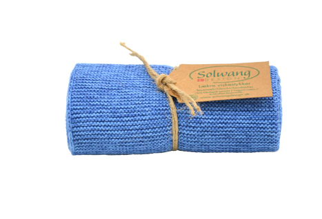 Solwang Handtuch Blaue Farben Melange BIO