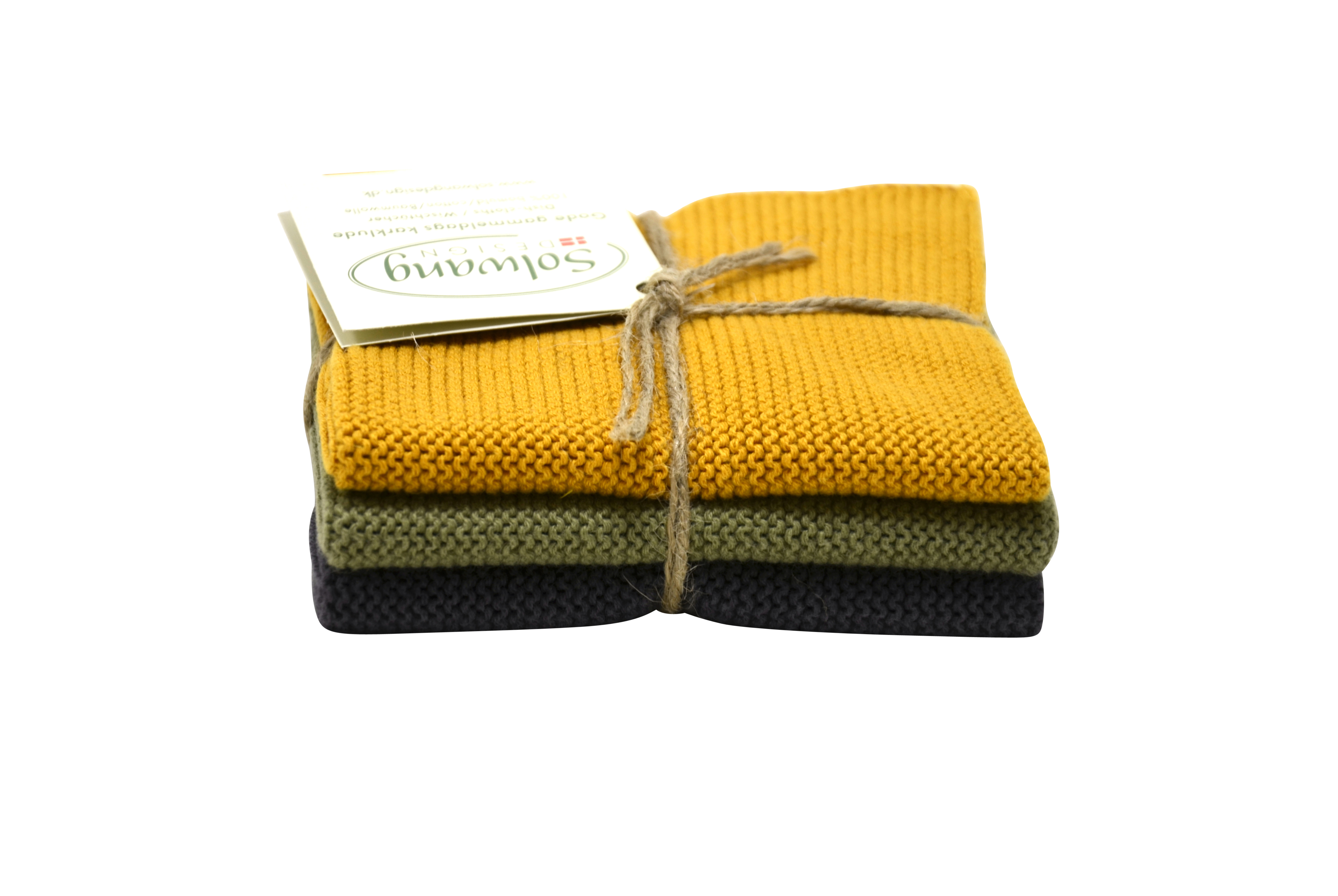 Solwang Wischtuch Dunkel Mix Kombi BIO 3er Set