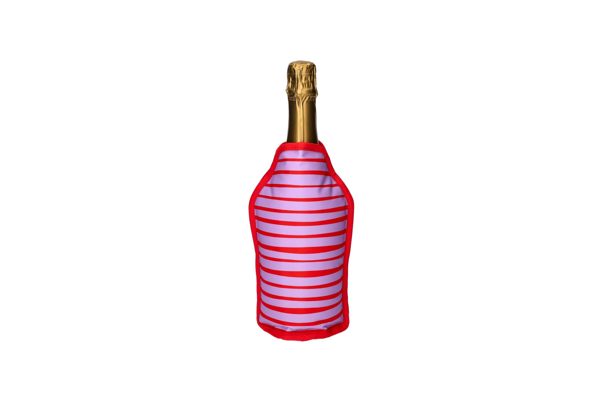 Kühlmanschette FROID für Flaschen Motiv Lippen Violett / Rot