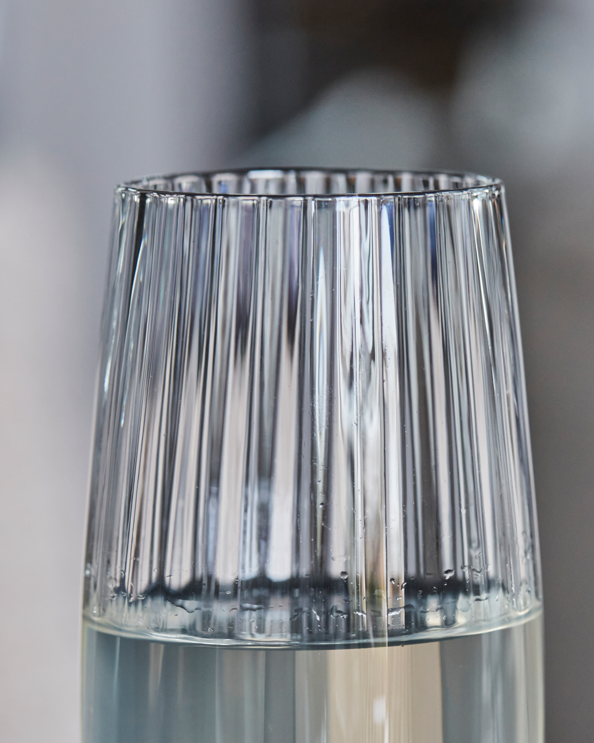 House Doctor Champagner Glas Klar Rillen