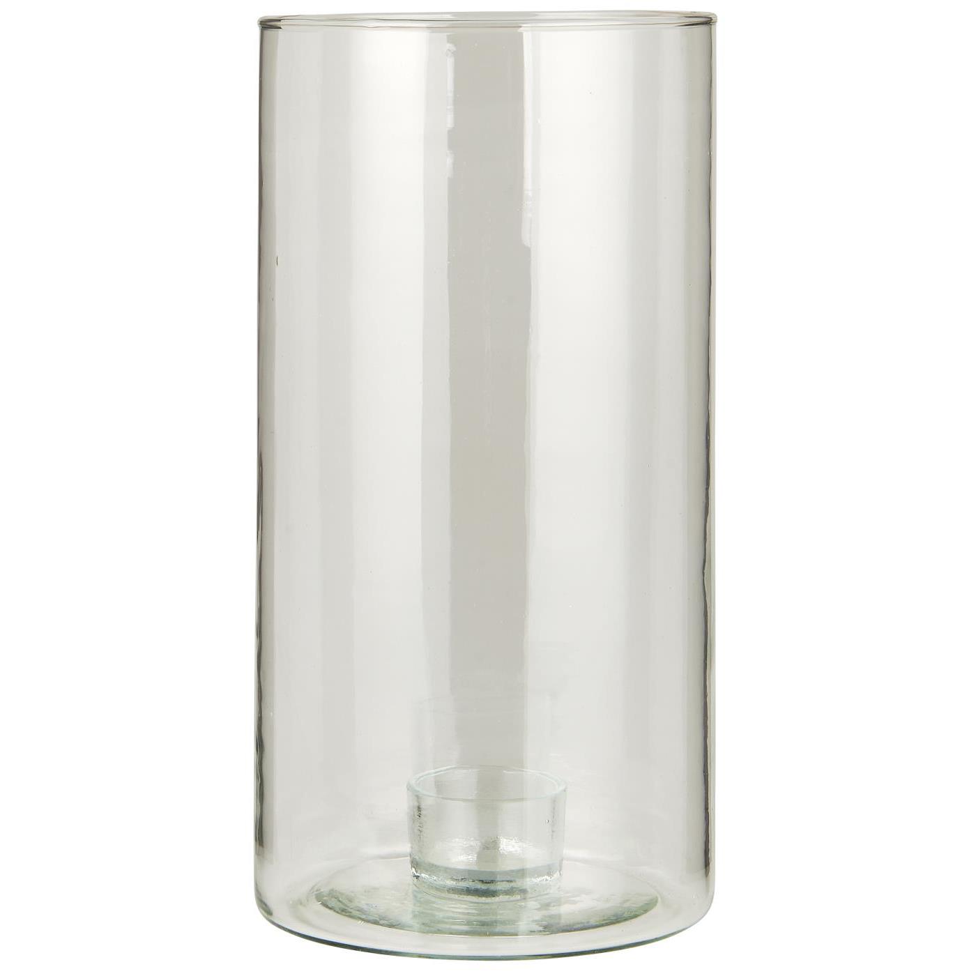 Ib Laursen Kerzenhalter aus Glas mit fixiertem Halter f. 3,8 cm Kerze