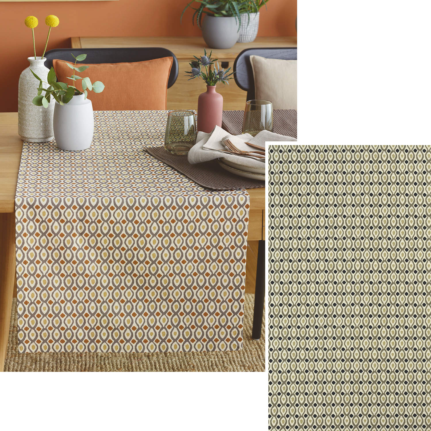 sander Tischdecke Grady Grautöne 85 x 85