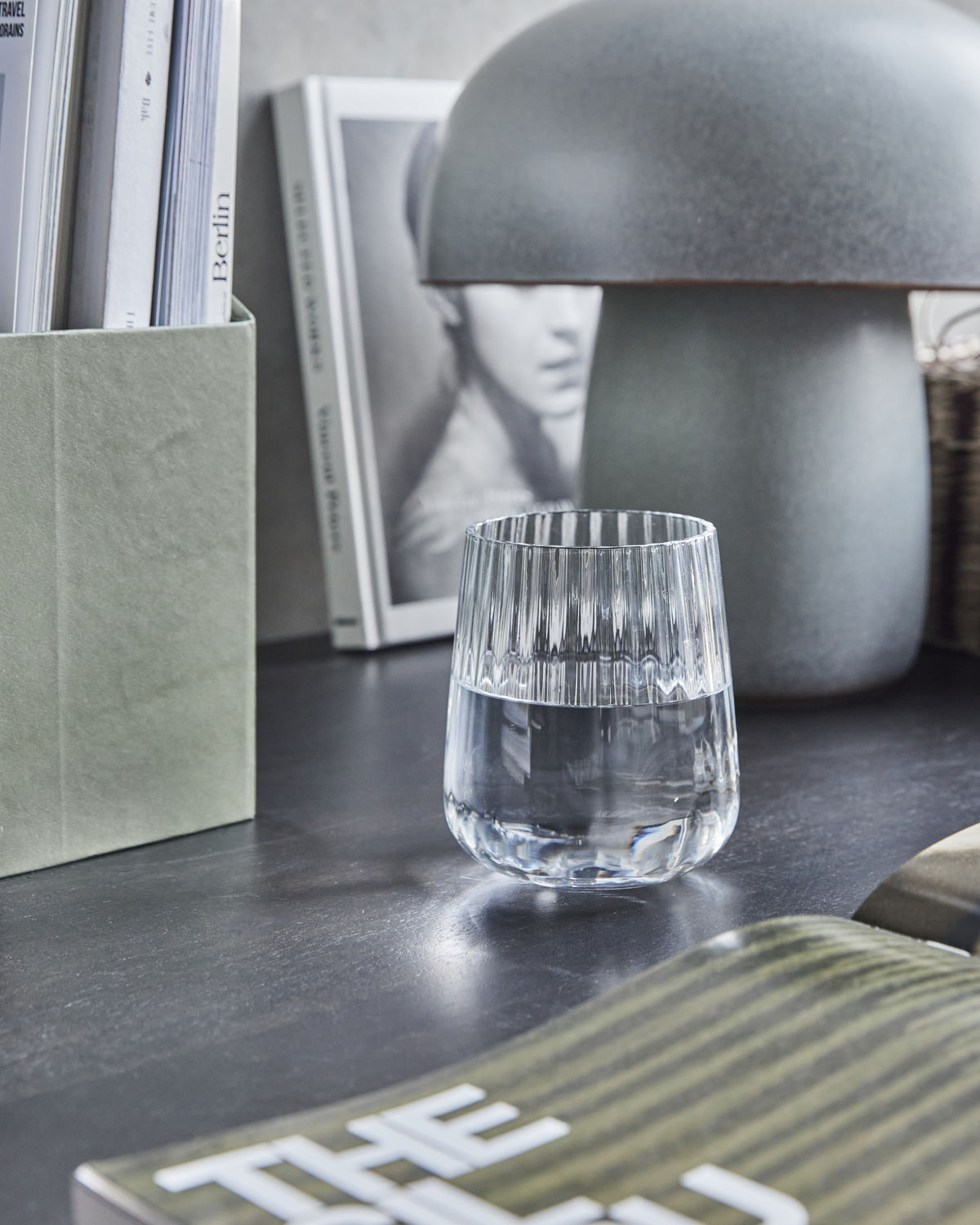 House Doctor Wasserglas Klar Rillen