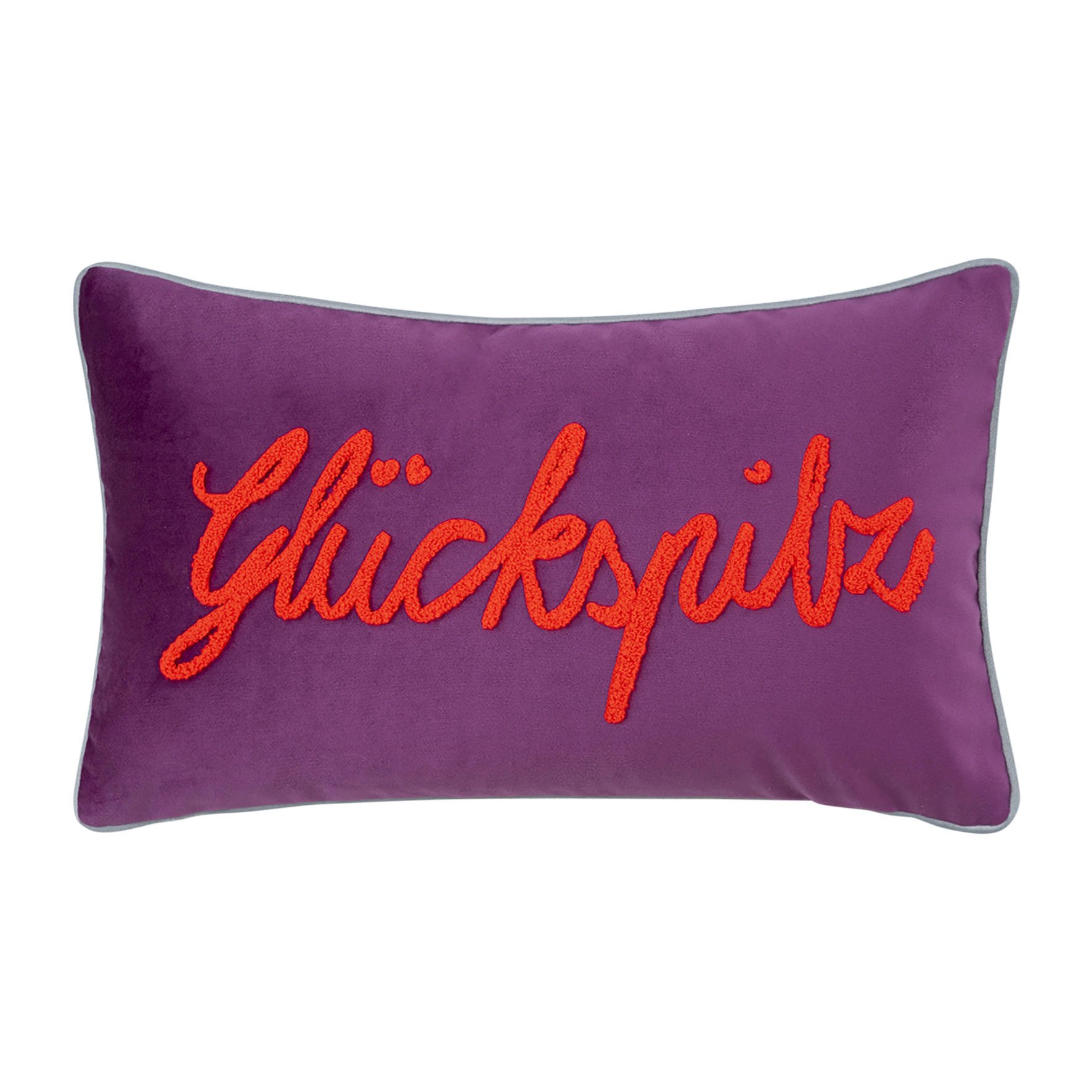 pad design Kissenhülle Letters "Glückspilz" Berry 30 x 50