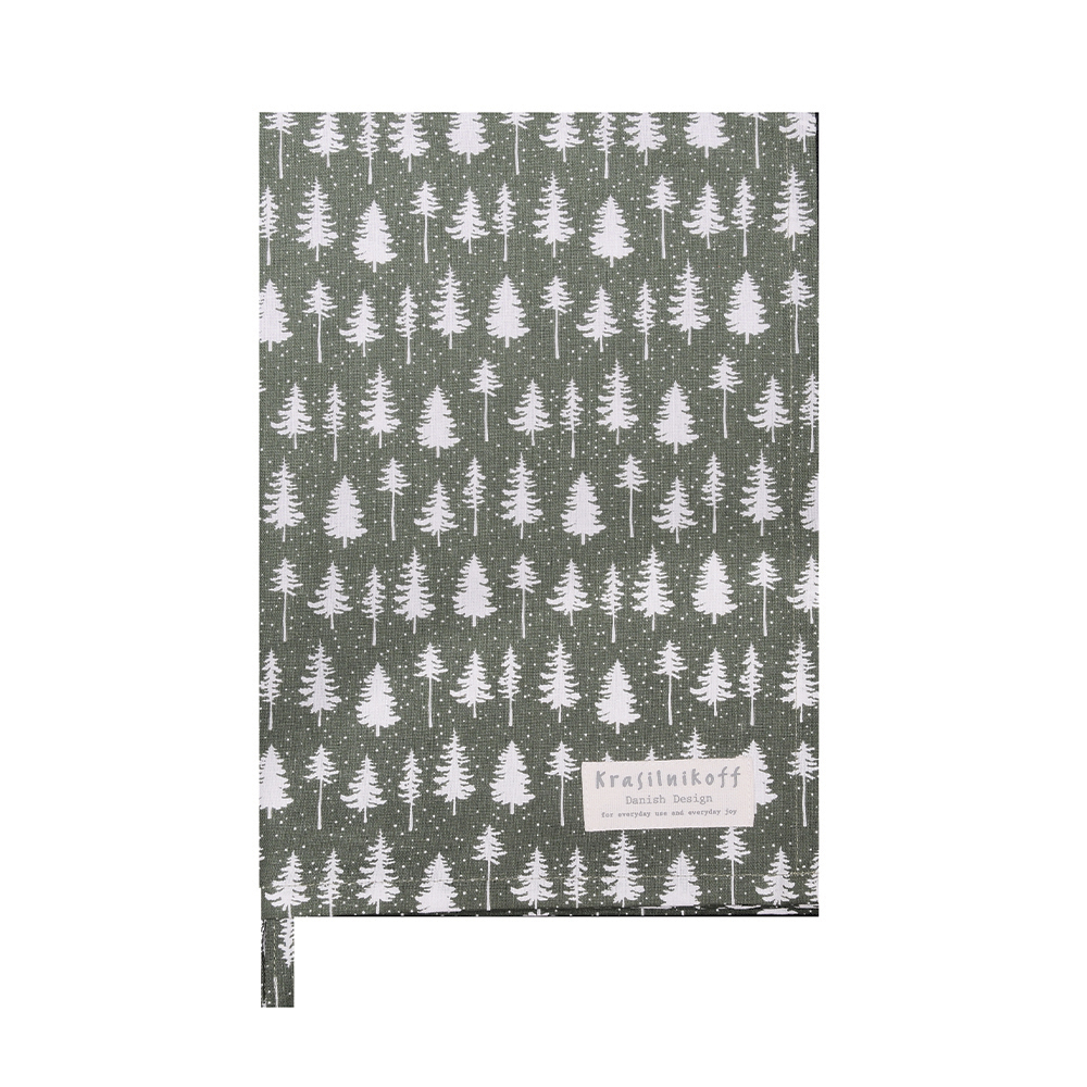 Krasilnikoff Geschirrtuch Weihnachtswald Grün