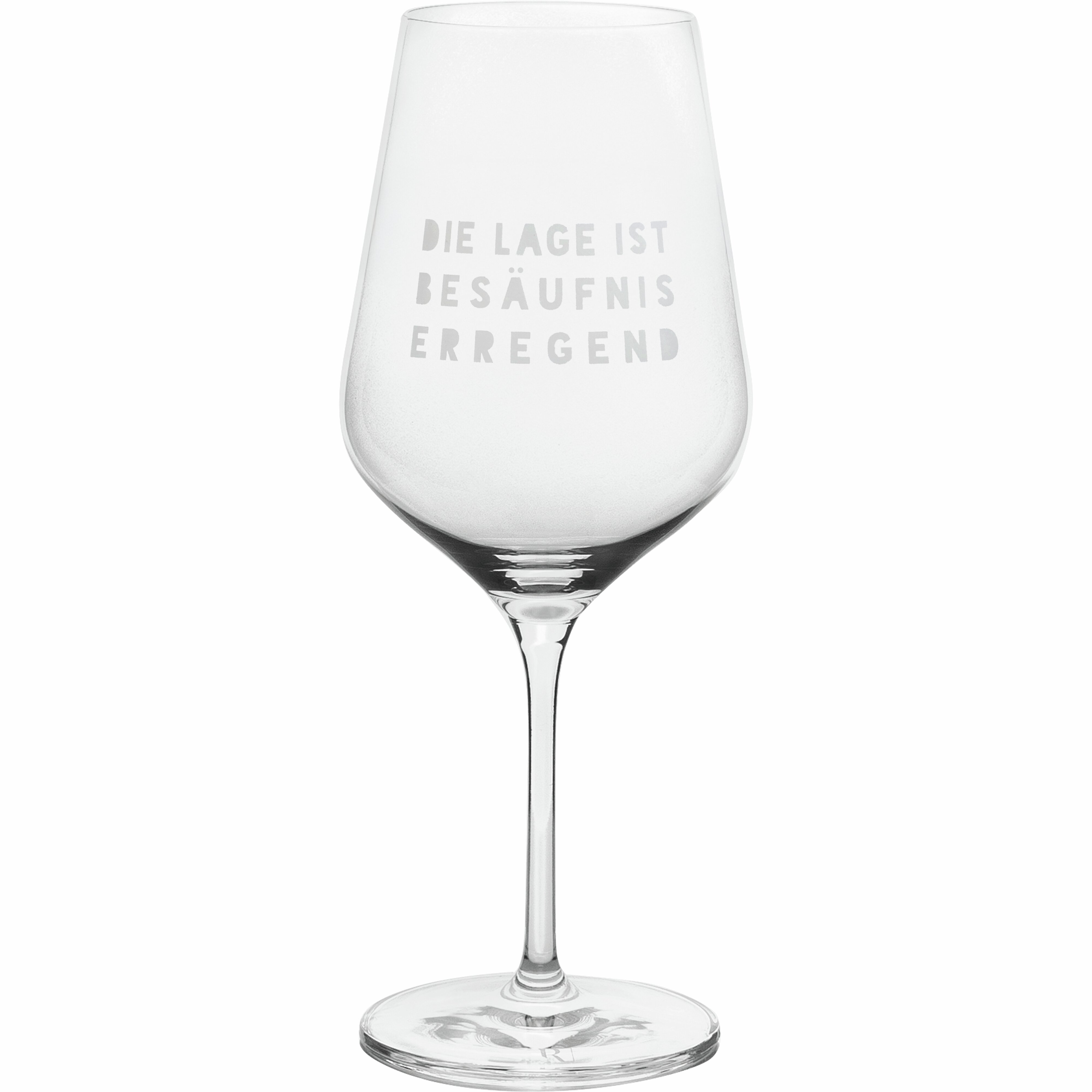 räder Weinglas "Die Lage ist Besäufniserregend"