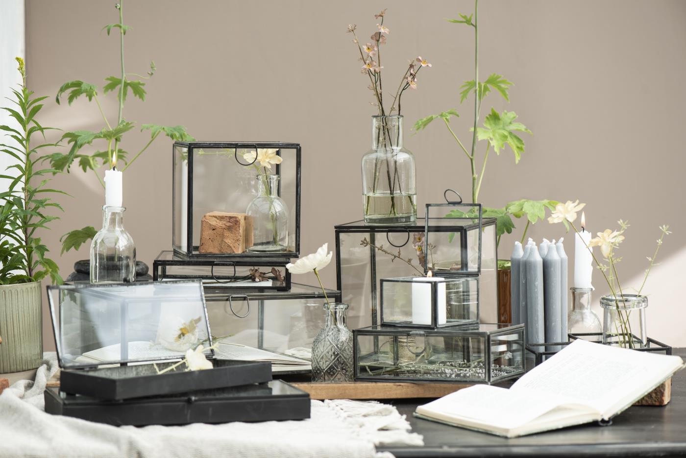 Ib Laursen Rustikale Stabkerze Hellgrau