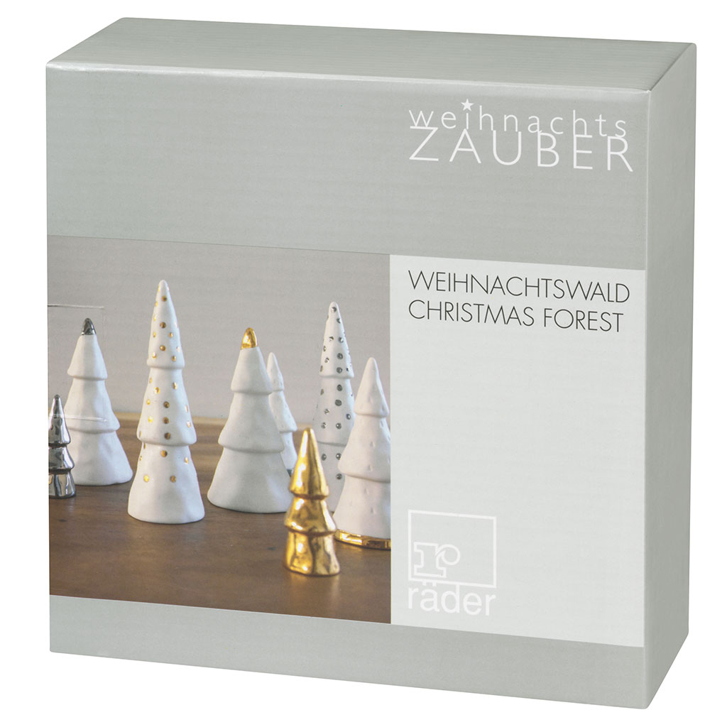 räder Winterzeit Weihnachtswald Set Silber