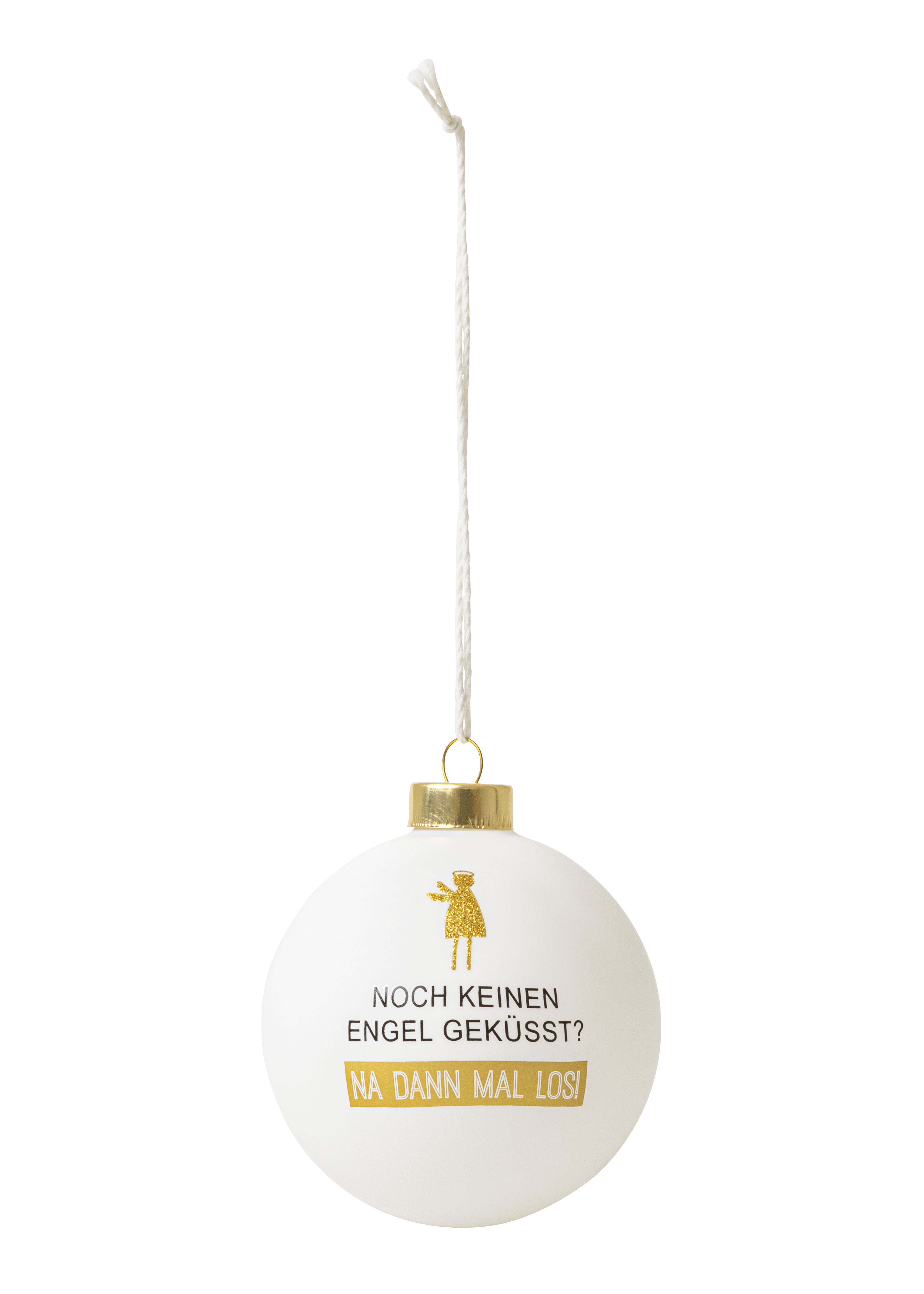 räder Christbaumkugel "Noch keinen Engel geküsst"