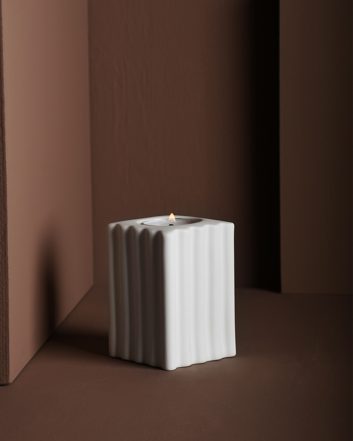 Storefactory Teelichthalter Nickebo White Small