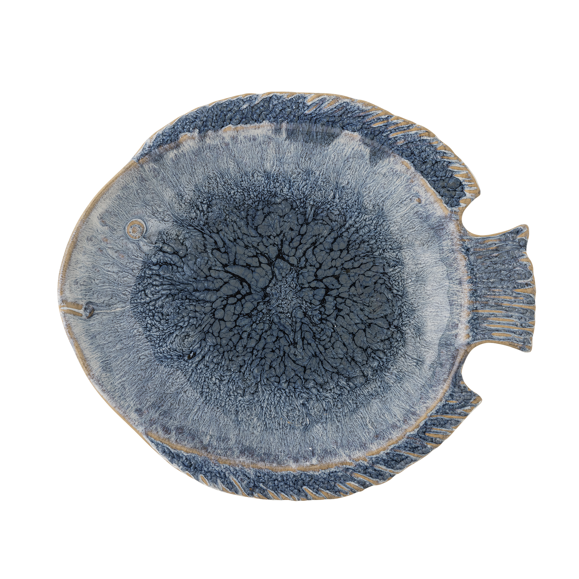 Bloomingville Fae Servierplatte Fisch Blau