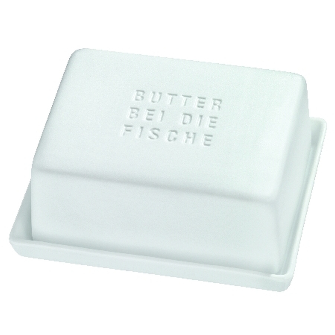 räder Porzellan-Butterdose "Butter bei die Fische"