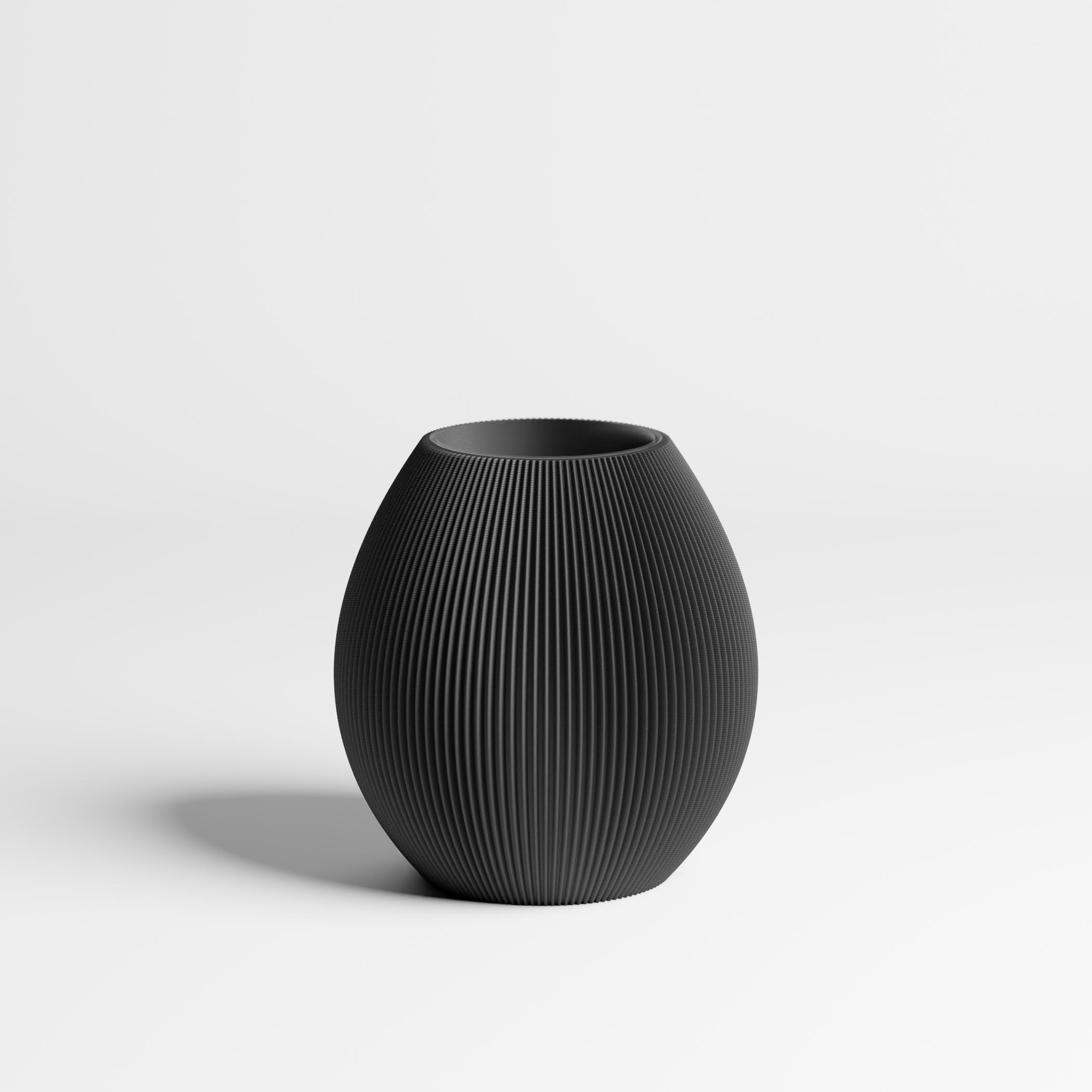 DENNISMAASS Vase Rund M Schwarz