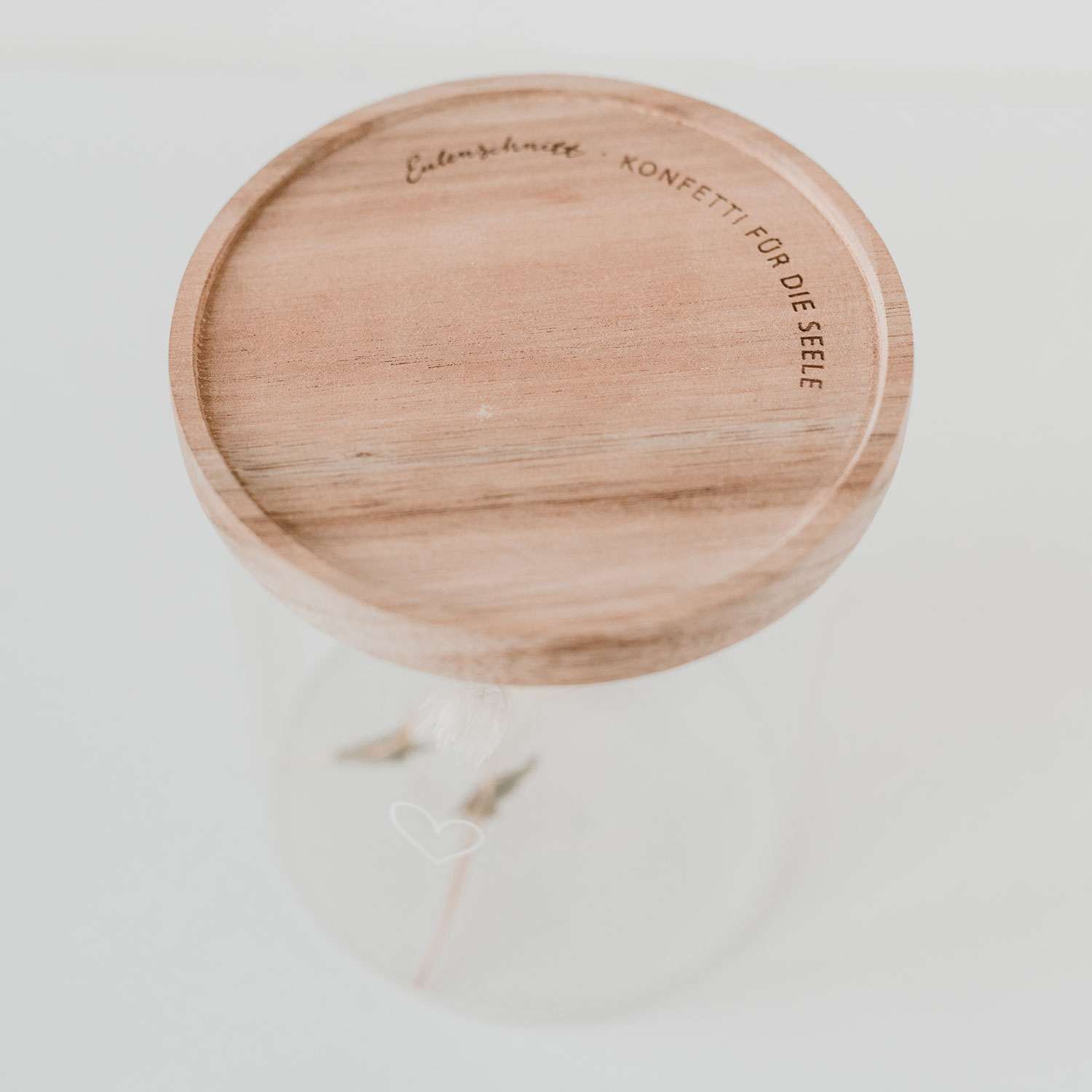 Eulenschnitt Vorratsglas Herz 30 cm