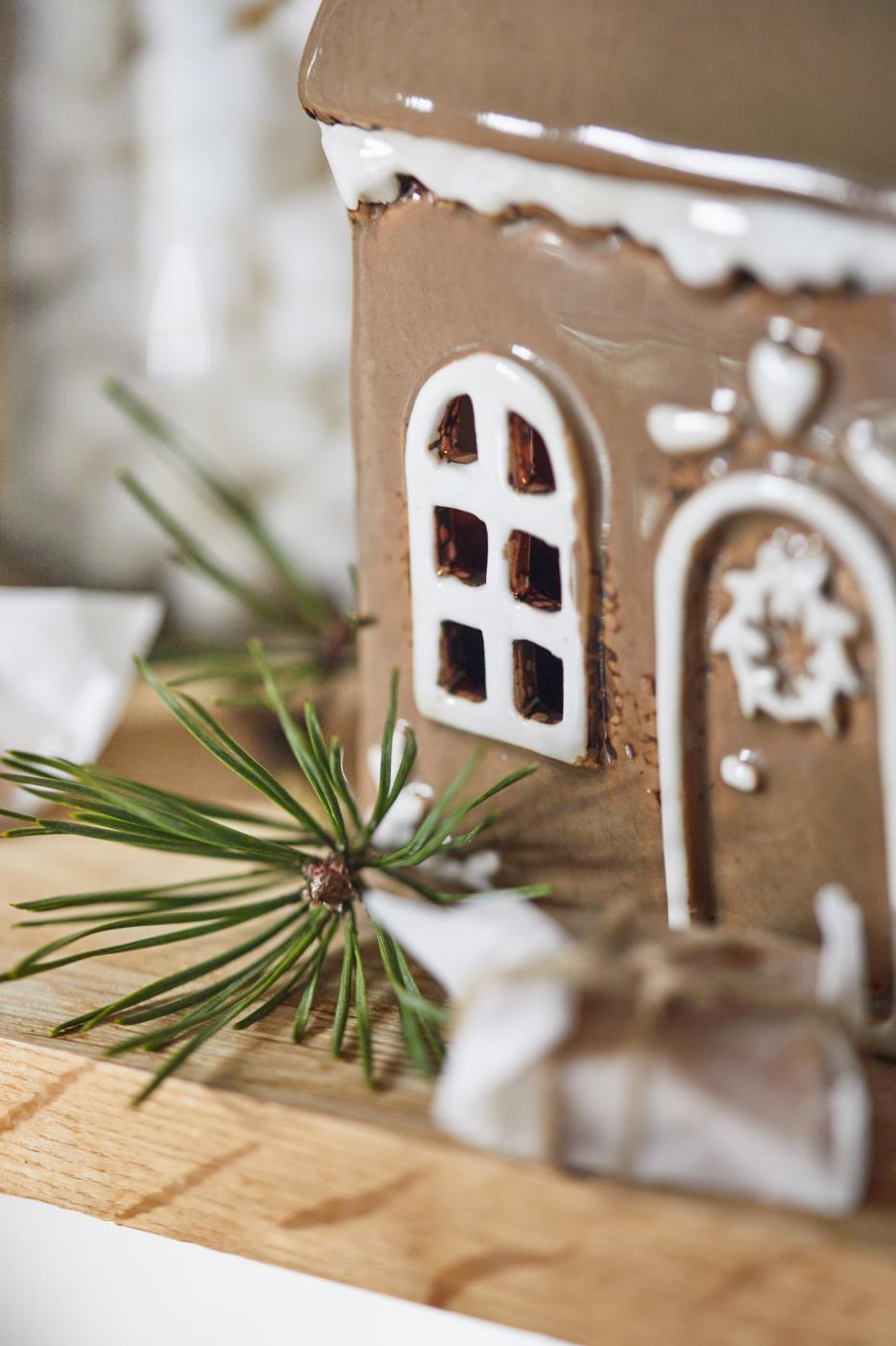Ib Laursen Deko-Haus / Teelichthalter Stillenat Gingerbread Türkranz