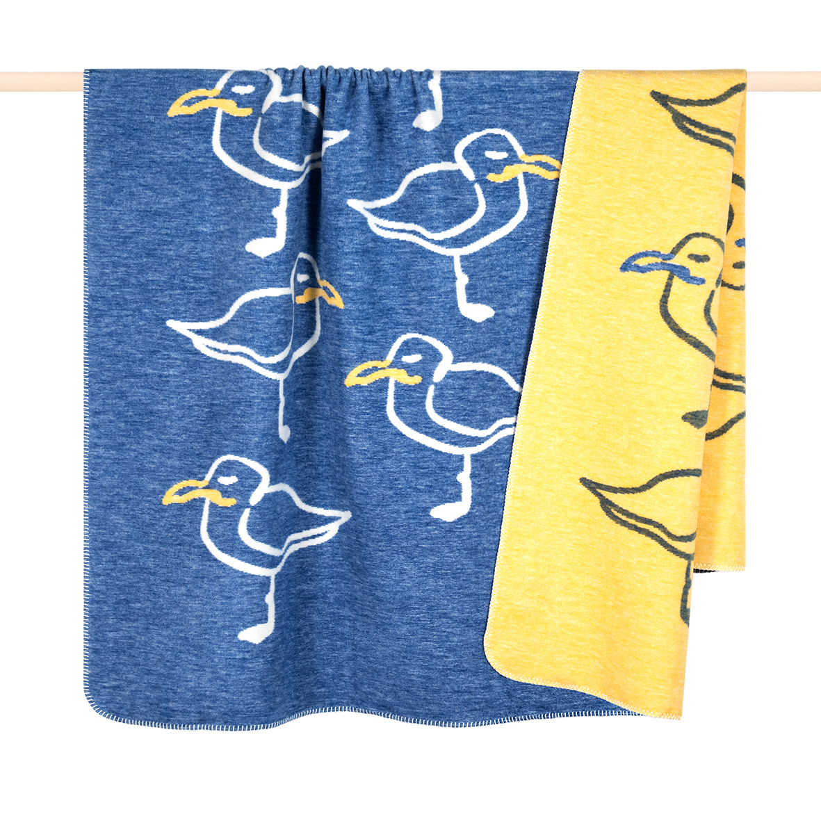 pad design Wolldecke Seagull Blue-Yellow