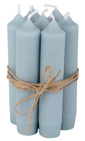 Ib Laursen Kerzen-10er Set, Hell-Blau