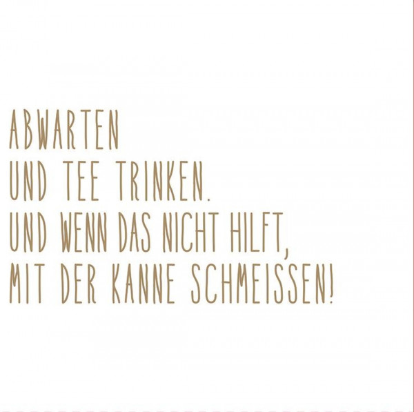 räder Papierservietten "Abwarten..."  20 Stück
