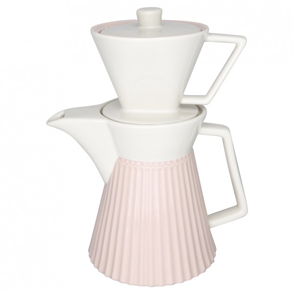 Greengate Kaffeekanne mit Filteraufsatz Alice pale pink