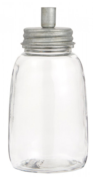 Ib Laursen Kerzenhalter aus Glas für dünne Kerzen Silberfarben