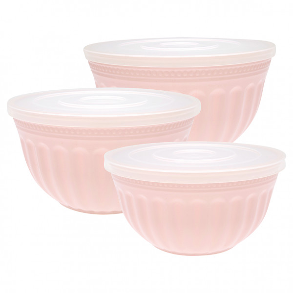 Greengate Schüssel m. Deckel Alice Pale Pink 3er Set