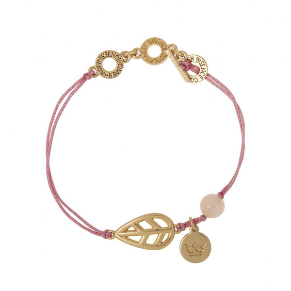 Sence Copenhagen Armband Leaf bracelet Mother of Pearl worn gold