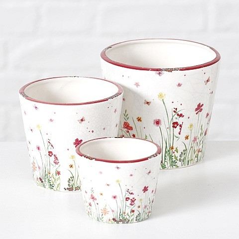 Pflanztopf "Blumenwiese" H 8 cm
