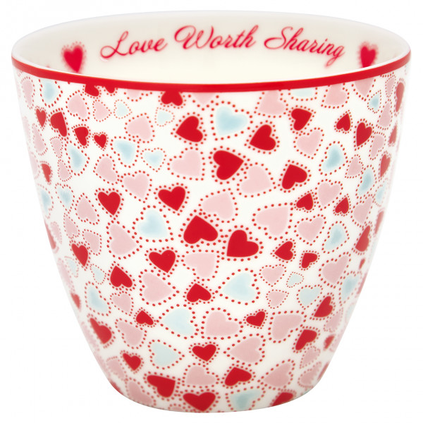 Greengate Latte Cup Love White