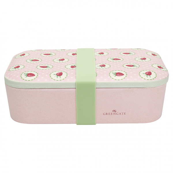 Greengate Lunch Box Strawberry pale pink