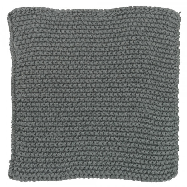 Ib Laursen Topflappen Mynte grau gestrickt