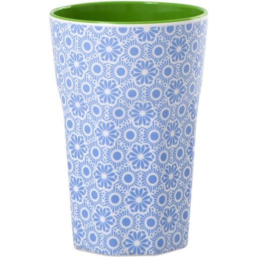 Rice Melamin Becher groß Marrakesh Blau/Weiss