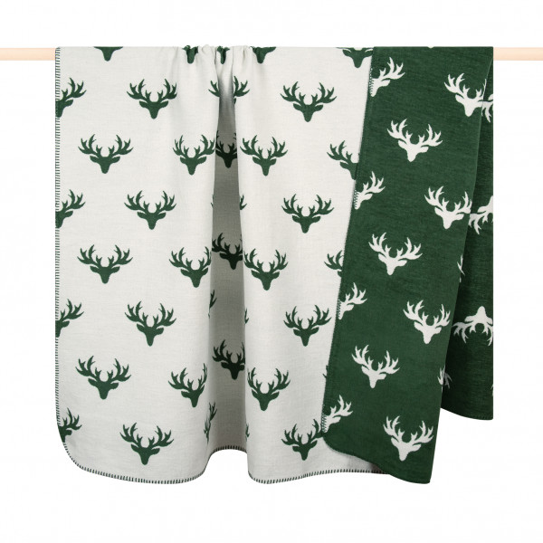 pad design Wolldecke Deer Green "Hirsch"