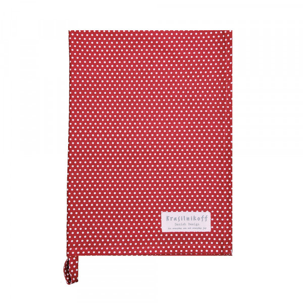 Krasilnikoff Geschirrtuch Micro Dots Scarlet Red