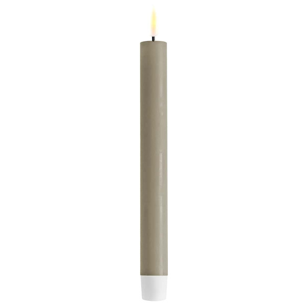 DELUXE HOMEART LED-Stabkerze "Real Flame" Sand 24 cm