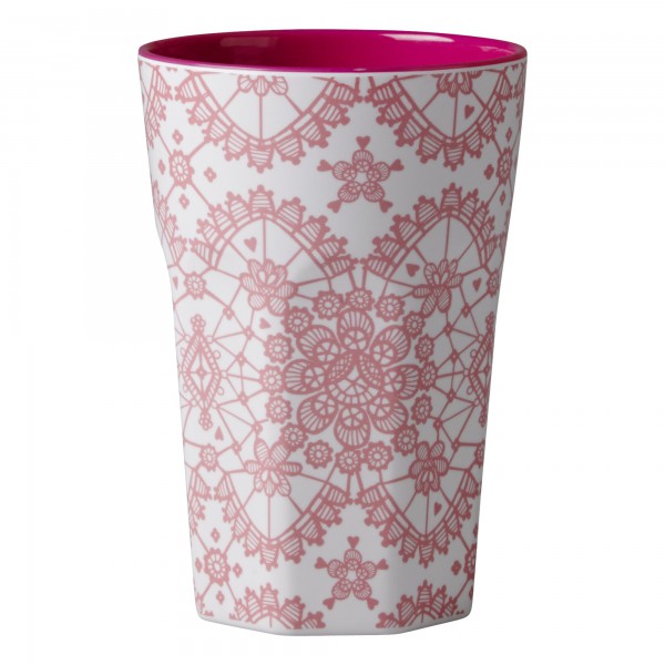 Rice Melamin Becher groß Coral Lace Print