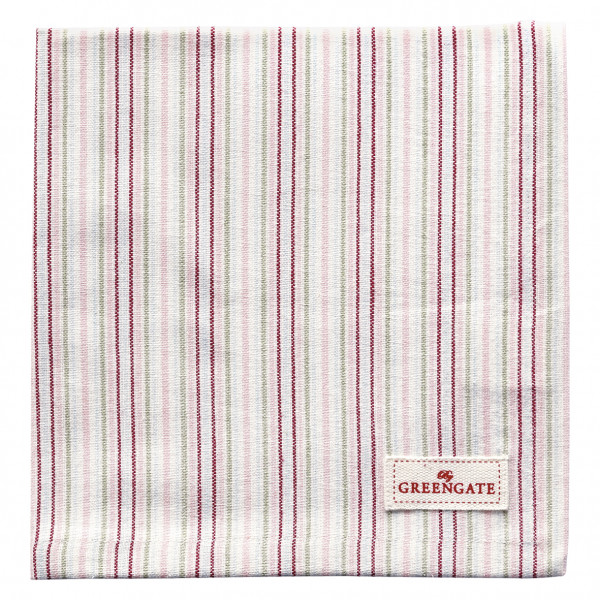 Greengate Stoffserviette Silvia Stripe White